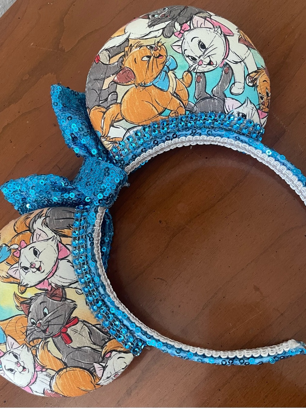 DISNEY INSPIRED Kids Sequin Bow Headband - Blue